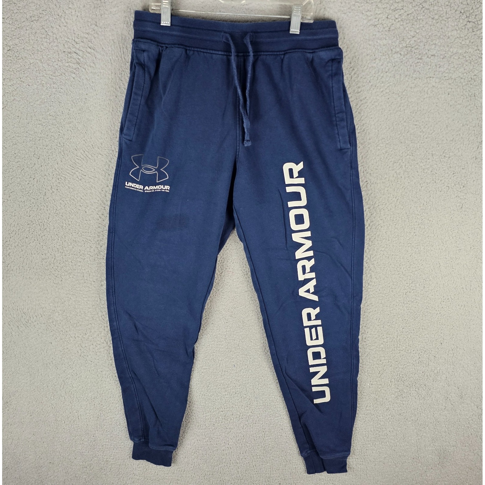 Under Armour Joggers Men Large Loose Fit Tapered Leg Drawstring Waist 1366728